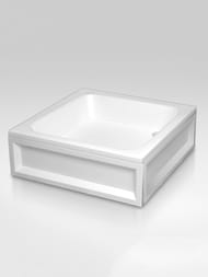 Душевой поддон RGW B/CL-S (900х900х270) квадратный, акрил, с ножками, белый 16180199-51