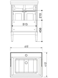 ����� ��� �������� Caprigo ������� 60 noce antico 615�876�472 ��������� 10410A-036