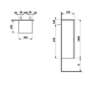����� ��������� Laufen PRO 4.8311.1.095.463.1 (350�335�1000) ����� �����, ����� �������