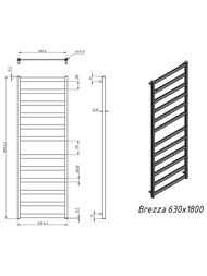GROTA BREZZA ����������������� "�������" ������� 630x1800 RAL9005