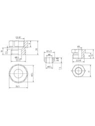Переходник VALTEC для греющего кабеля 1/2", VTr.756.N.0004