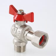 Кран шаровый 1/2"х3/4"НВ VALTEC BASE угловой с накидной гайкой, VT.267.N.0405